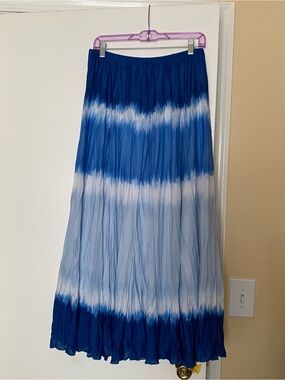 Blue Ombre Maxi Skirt